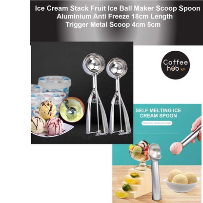 (READY STOCK)Ice Cream Scoop Spoon for Home Kitchen Aluminium Non Stick Anti Freeze 18cm Length