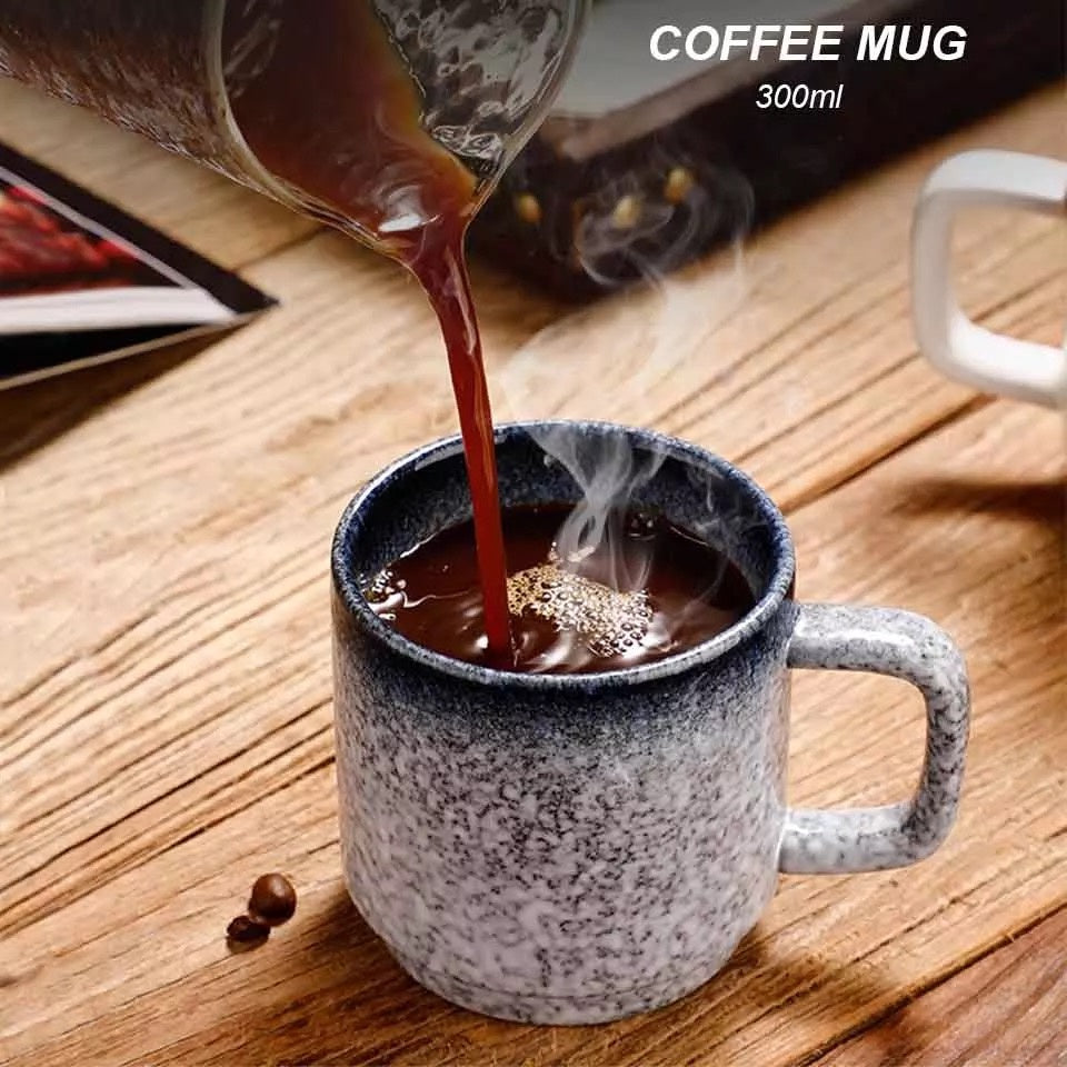 (READY STOCK)Coffee Tea Water Mug Latte Cup Handle 300ml Nordic Ceramic Japanese Style