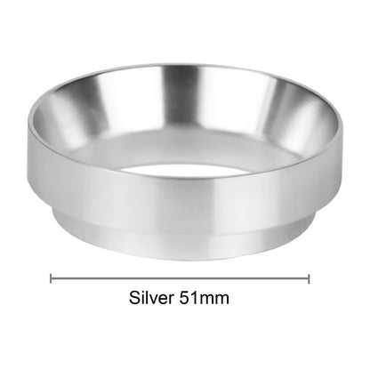 (Ready Stock)Coffee Espresso Aluminium Dosing Ring Magnetic Funnel Silver Black 51mm 53mm 58mm