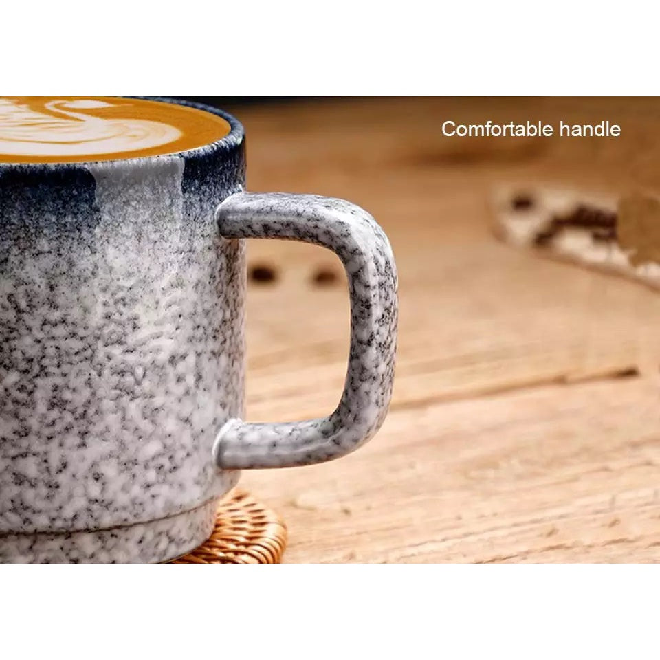 (READY STOCK)Coffee Tea Water Mug Latte Cup Handle 300ml Nordic Ceramic Japanese Style