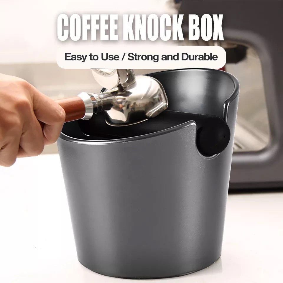 (Ready Stock)Coffee Espresso Ground Knock Box Bin Anti Slip JUMBO Size Black