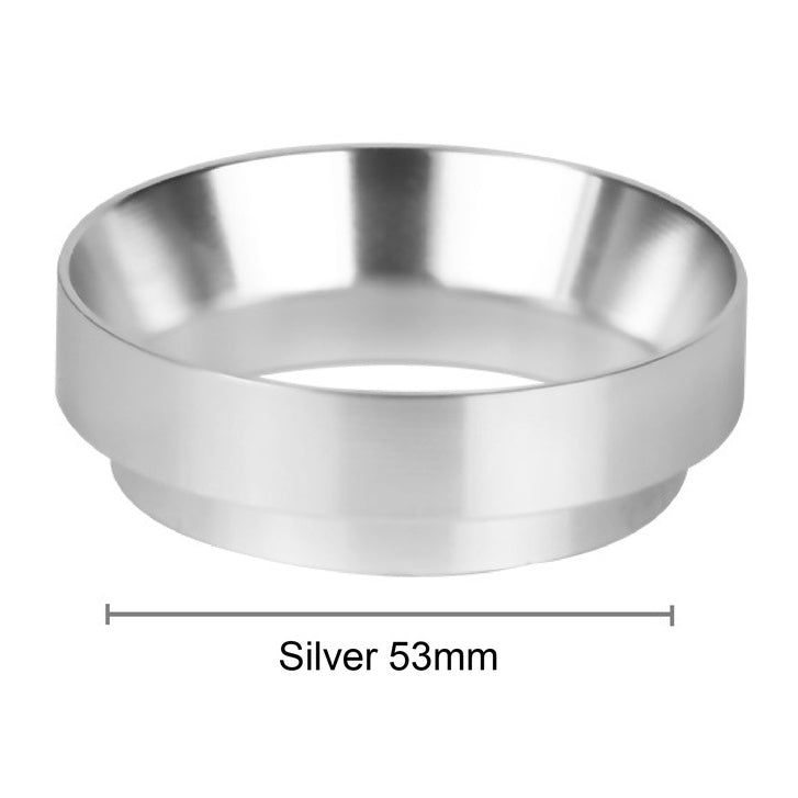 (Ready Stock)Coffee Espresso Aluminium Dosing Ring Magnetic Funnel Silver Black 51mm 53mm 58mm