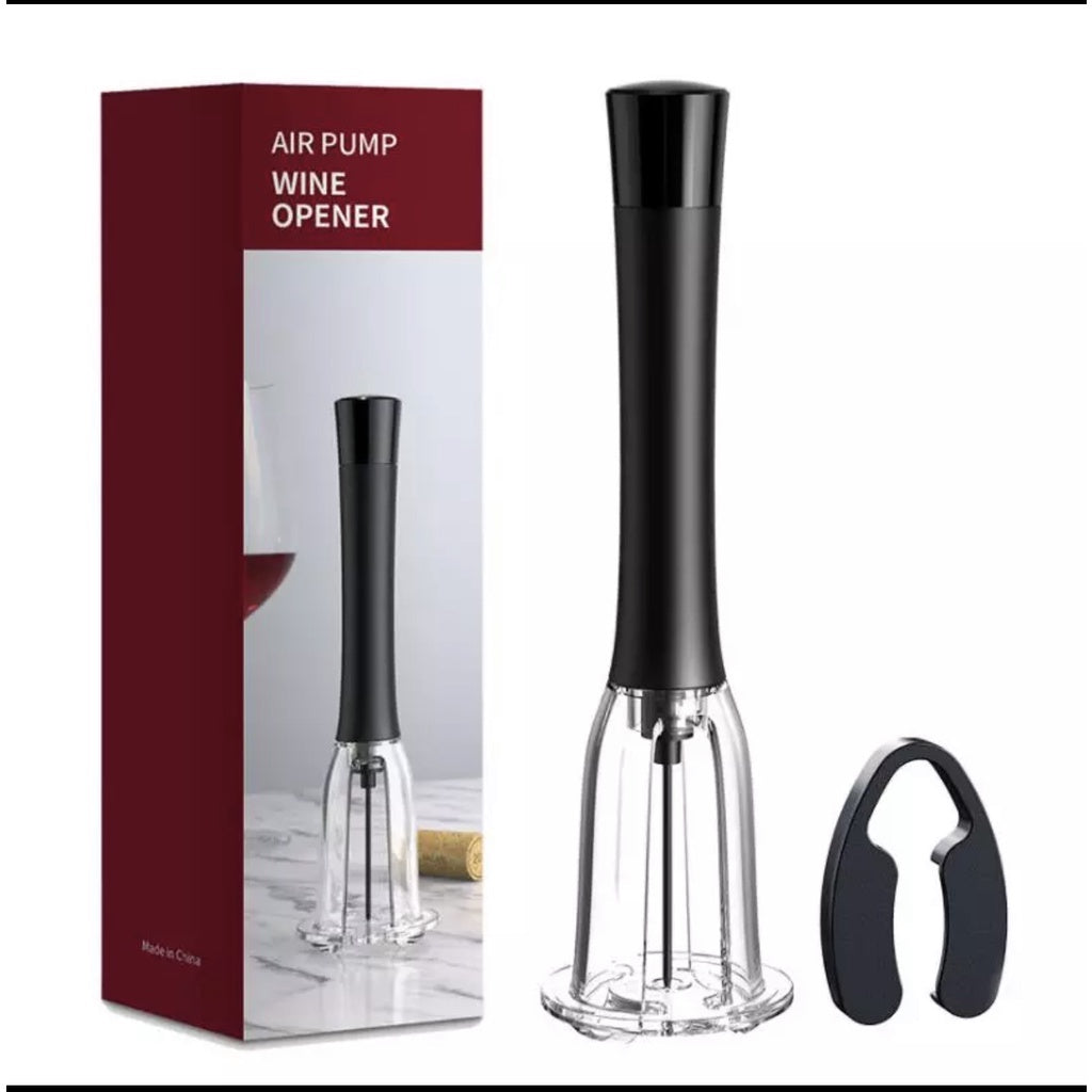 (Ready Stock)Wine Opener Air Pump Vacuum Pressure Stainless Steel Pin with Foil Cutter Potable