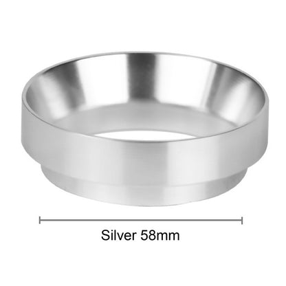 (Ready Stock)Coffee Espresso Aluminium Dosing Ring Magnetic Funnel Silver Black 51mm 53mm 58mm