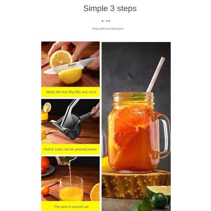 (Ready Stock)Manual Handheld Fruit Juicer Extractor Lemon Tangerine Clip Durable Juicer Durable Stainless Steel