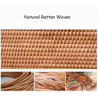 (Ready Stock)Coffee Drink Cup Woven Rattan Coaster Hand Made Nature Design Heat Insulation Decoration