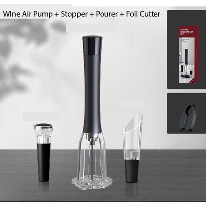 (Ready Stock)Wine Opener Air Pump Vacuum Pressure Stainless Steel Pin with Foil Cutter Potable