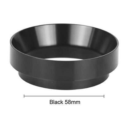 (Ready Stock)Coffee Espresso Aluminium Dosing Ring Magnetic Funnel Silver Black 51mm 53mm 58mm