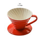 (Ready Stock)Coffee Dripper V60 Filter Coffee Size 01 02 Ceramic White Red Black