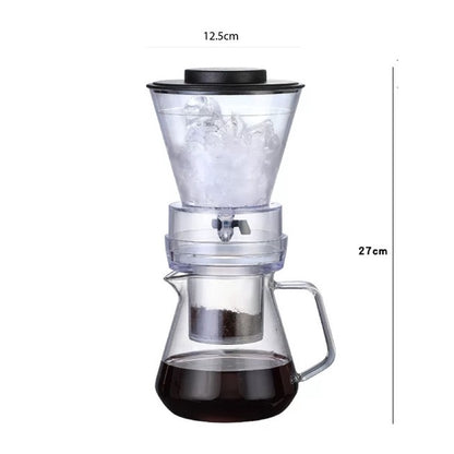 (READY STOCK)Coffee Ice Drip Pot Cold Brew Coffee Maker Glass Server Immersion Extraction 500ml Capacity