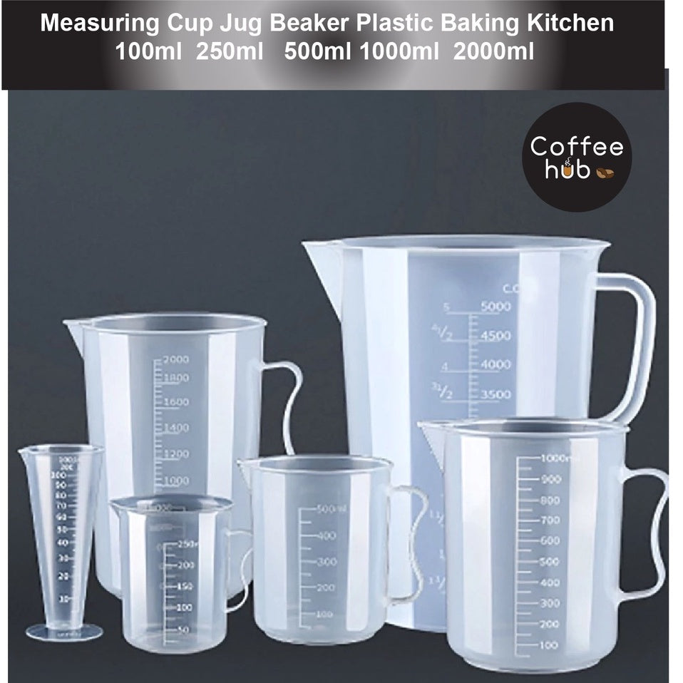 (READY STOCK)Measuring Jug Cup Plastic Transparent Kitchen Baking 100ml 250ml 500ml 1000ml 2000ml 3000ml 5000ml