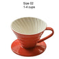 (Ready Stock)Coffee Dripper V60 Filter Coffee Size 01 02 Ceramic White Red Black