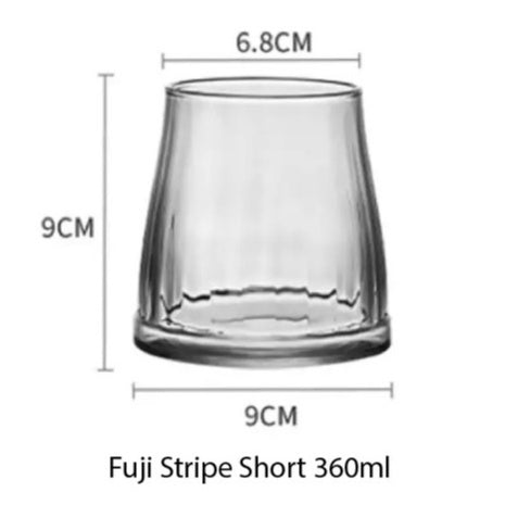 (READY STOCK)Coffee Latte Juice Wine Drink Clear Tempered Glass Cup Japanese Style IN Fujiyama