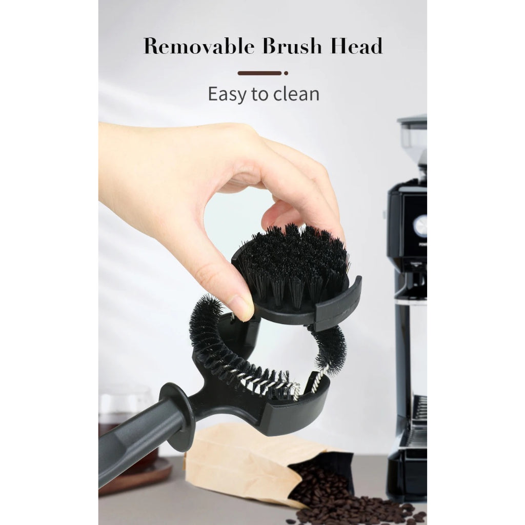 (Ready Stock)Coffee Espresso Machine Head Cleaning Brush Nylon cum Detergent Scoop 51 53 58mm