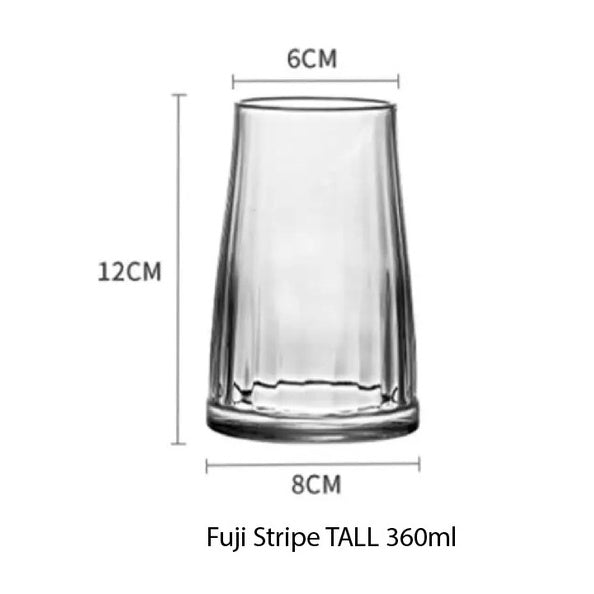 (READY STOCK)Coffee Latte Juice Wine Drink Clear Tempered Glass Cup Japanese Style IN Fujiyama