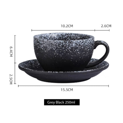 (READY STOCK)Coffee Tea Water Mug Latte Cup Handle 300ml Nordic Ceramic Japanese Style