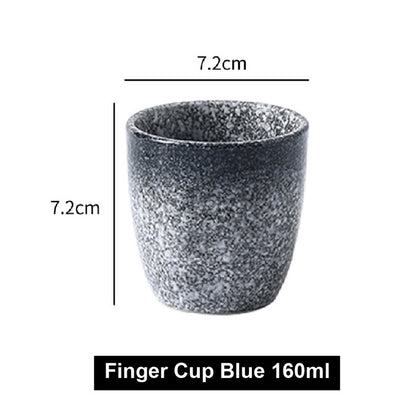 (Ready Stock)Espresso Coffee Tea Ceramic Underglaze Cup Mug Pottery Japanese Retro Style 180ml - 250ml