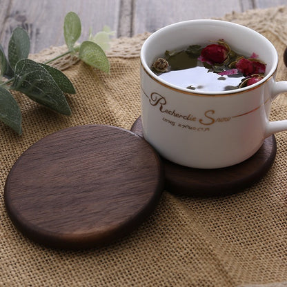 (READY STOCK) Coffee Cup Wood Coaster Square Round Resistant Heat Drink Mat Cup Pad Non Slip 8.8cm