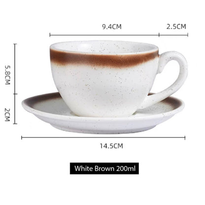 (READY STOCK)Coffee Tea Water Mug Latte Cup Handle 300ml Nordic Ceramic Japanese Style