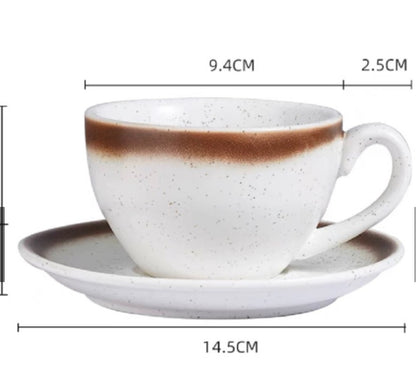 (READY STOCK)Coffee Tea Water Mug Latte Cup Handle 300ml Nordic Ceramic Japanese Style