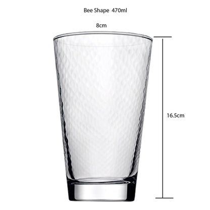 (READY STOCK)Transparent Clear Glass Tea Milk Coffee Dessert Cup Square Round Shape 350ml 450ml