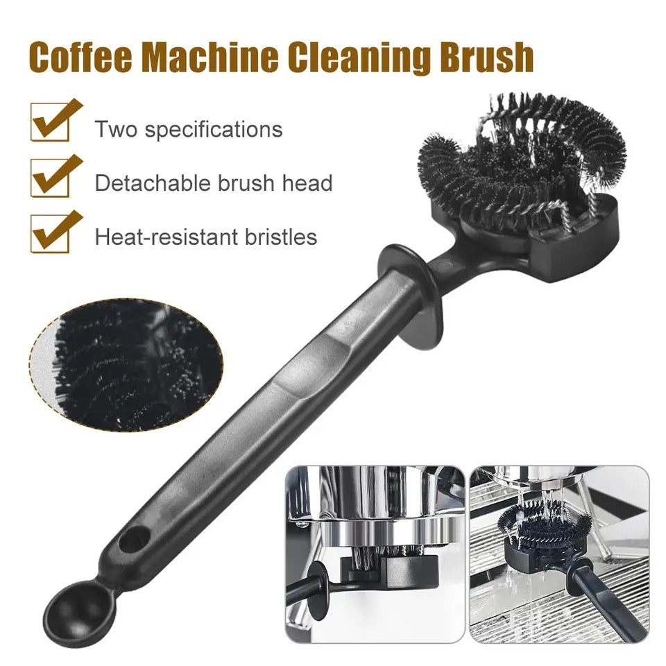 (Ready Stock)Coffee Espresso Machine Head Cleaning Brush Nylon cum Detergent Scoop 51 53 58mm