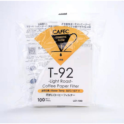 (Ready Stock)Coffee CAFEC Filter Paper Light Roast Slow Flow /Medium Roast/ Dark Roast  Made in Japan 100 pcs 01 02