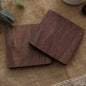 (READY STOCK) Coffee Cup Wood Coaster Square Round Resistant Heat Drink Mat Cup Pad Non Slip 8.8cm