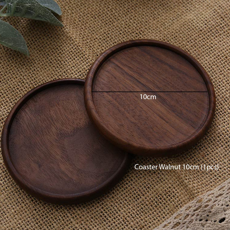 (READY STOCK) Coffee Cup Wood Coaster Square Round Resistant Heat Drink Mat Cup Pad Non Slip 8.8cm