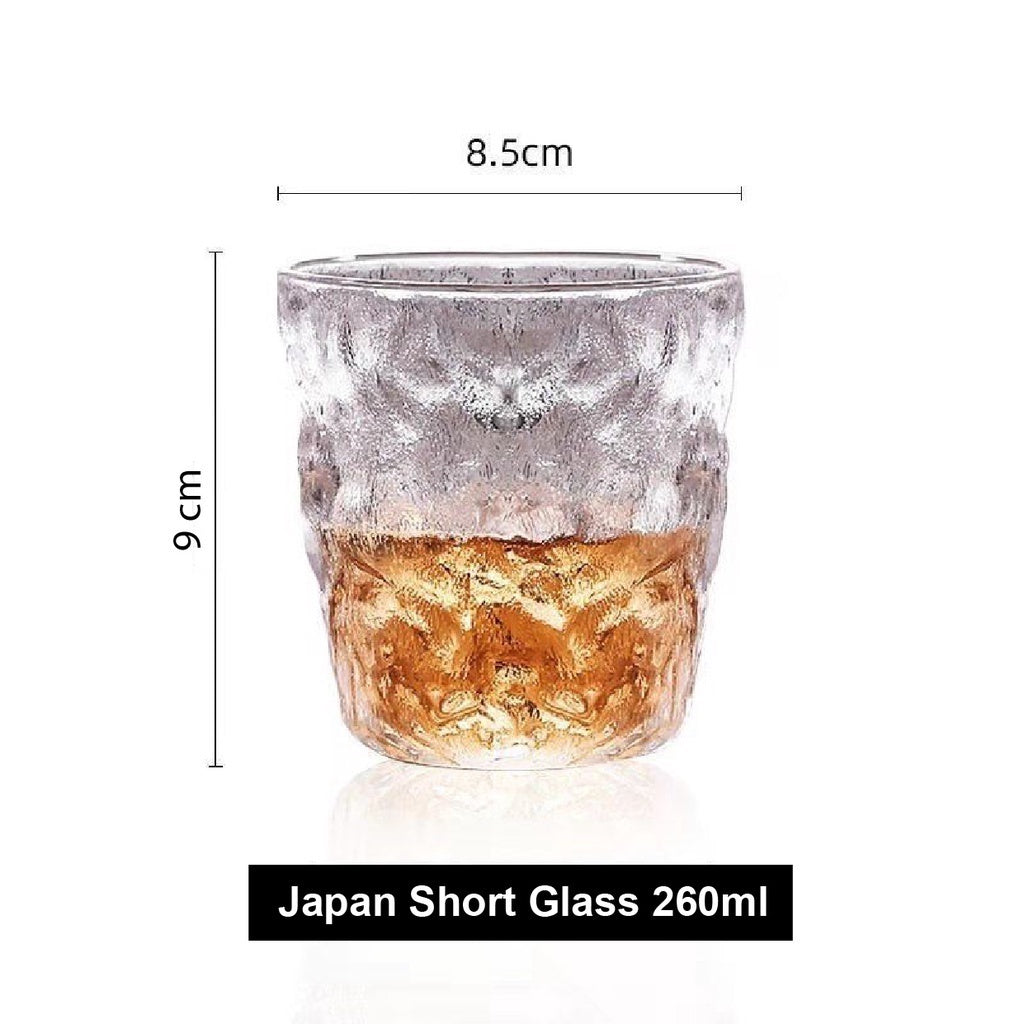 (READY STOCK)Transparent Clear Glass Tea Milk Coffee Dessert Cup Square Round Shape 350ml 450ml