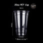 (Ready Stock)Coffee Latte Tea PET Cup Boba Bubble Milk Cup Disposable Take Away With Flat Dome Lid 12oz 16oz 20oz 24oz