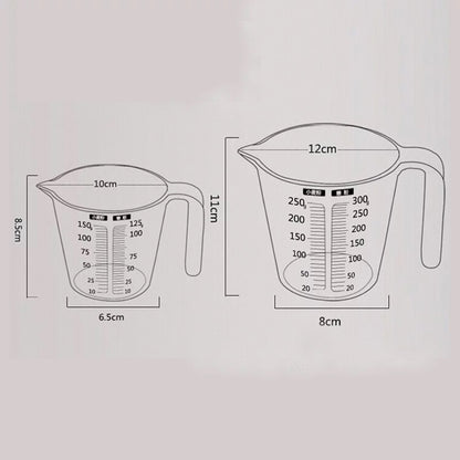 (READY STOCK)Measuring Cup Kitchen Measurement Household Baking PP Transparent With Scale 250ml 500ml