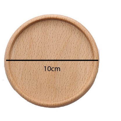 (READY STOCK) Coffee Cup Wood Coaster Square Round Resistant Heat Drink Mat Cup Pad Non Slip 8.8cm