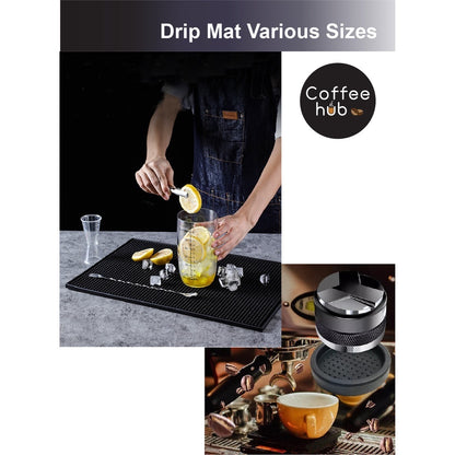 (Ready Stock)Coffee Espresso Rubber Drip Spill Non-slip Bar Mat Tamper Holder Mat