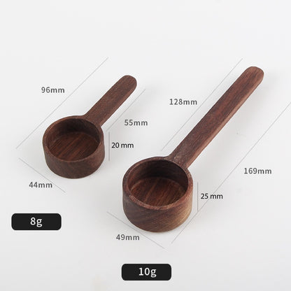 (Ready Stock)Espresso Coffee Walnut Wooden Measuring Scoop Spoon Portable for Coffee Beans Powder 8gram 10gram