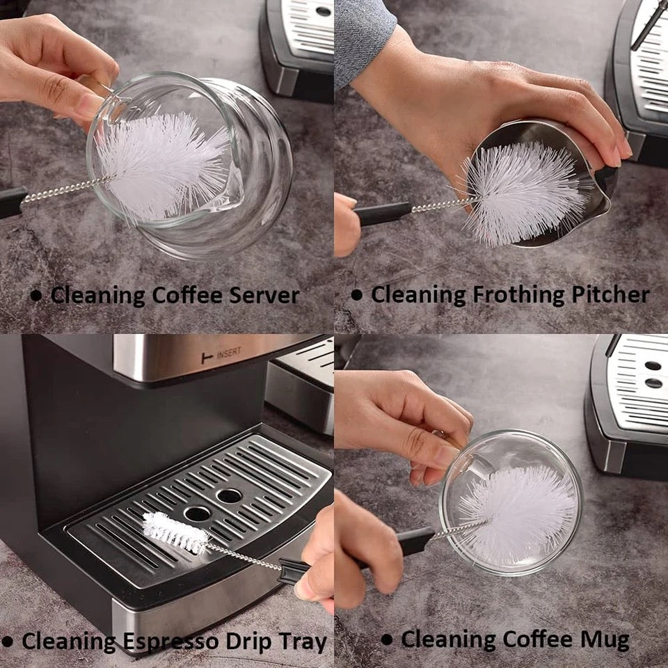 (Ready Stock)Espresso Machine Brush Cleaning With Portafilter Basket Removal Tools Set Barista Acceesories