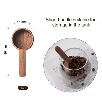 (Ready Stock)Espresso Coffee Walnut Wooden Measuring Scoop Spoon Portable for Coffee Beans Powder 8gram 10gram