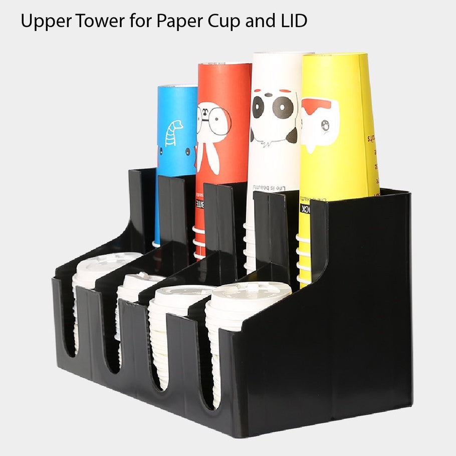 (Ready Stock)Coffee Tea Shop Paper Cup Holder Display Rack Disposable Cup Organizer Acrylic Multi Compartment