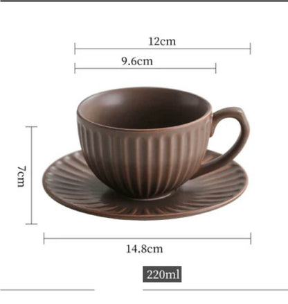 (READY STOCK)Coffee Tea Water Mug Latte Cup Handle 300ml Nordic Ceramic Japanese Style