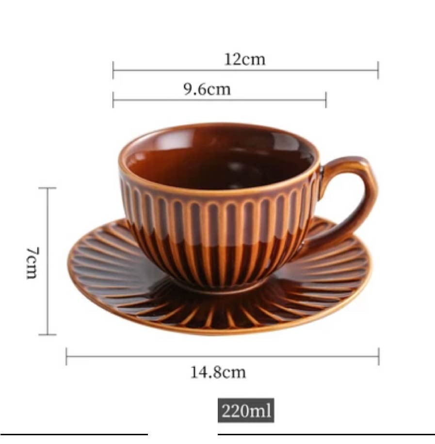 (READY STOCK)Coffee Tea Water Mug Latte Cup Handle 300ml Nordic Ceramic Japanese Style