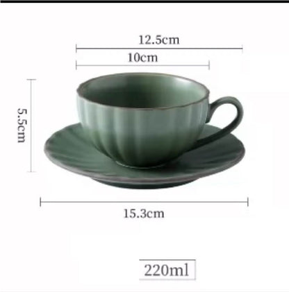 (READY STOCK)Coffee Tea Water Mug Latte Cup Handle 300ml Nordic Ceramic Japanese Style