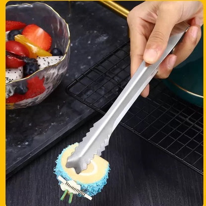 (Ready Stock)Stainless Steel Tongs For Ice Cube BBQ Clip Sandwich Bread Sugar Cube Clip 11cm /15cm Length