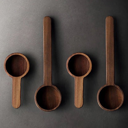 (Ready Stock)Espresso Coffee Walnut Wooden Measuring Scoop Spoon Portable for Coffee Beans Powder 8gram 10gram