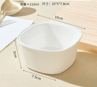 (READY STOCK)Baking Dessert Cake Caramel Pudding Bowl Ceramic Ramekins Soufflé Baking Cup Oven High Temperature