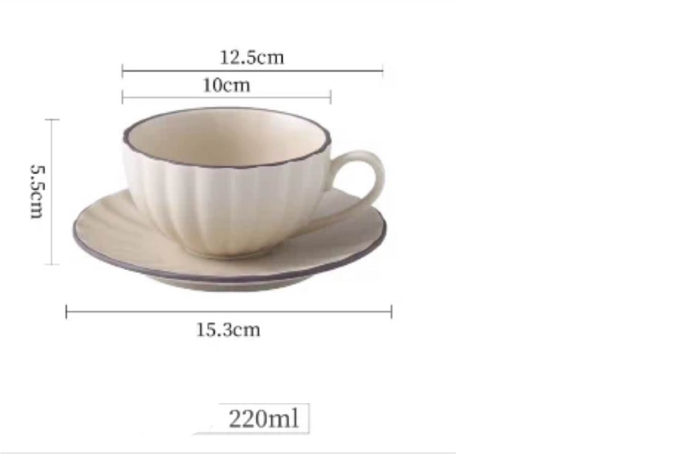 (READY STOCK)Coffee Tea Water Mug Latte Cup Handle 300ml Nordic Ceramic Japanese Style