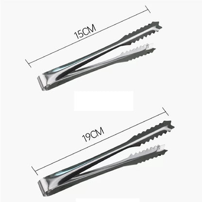 (Ready Stock)Stainless Steel Tongs For Ice Cube BBQ Clip Sandwich Bread Sugar Cube Clip 11cm /15cm Length