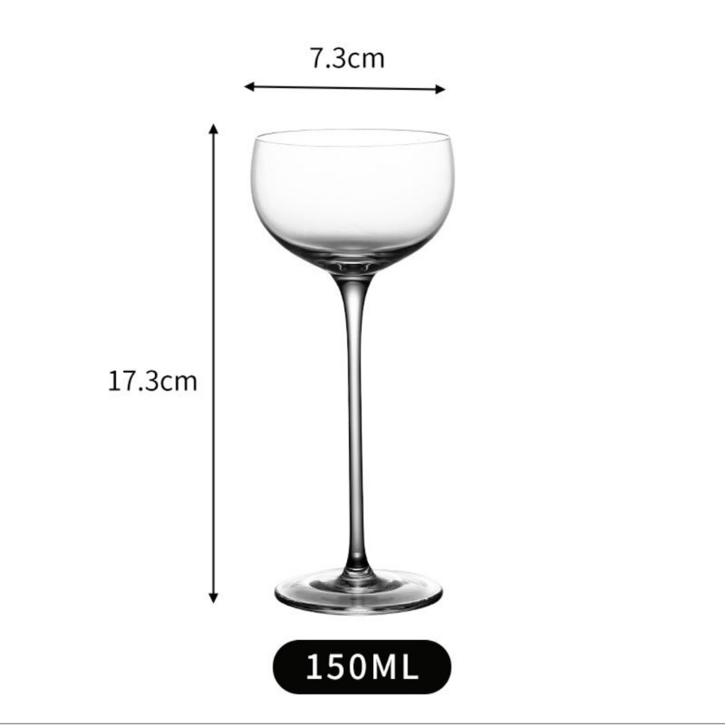 (Ready Stock)Martini Trumpet Glass Japanese Tall Cocktail Glass Ins 100ml 130ml 180ml