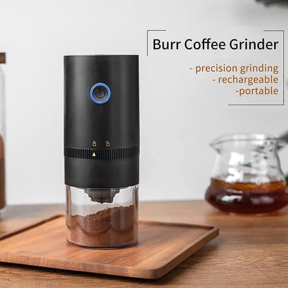 (Ready Stock)Coffee Portable Electric Coffee Grinder Automatic Type C USB Rechargeable Ceramic Burr Grind