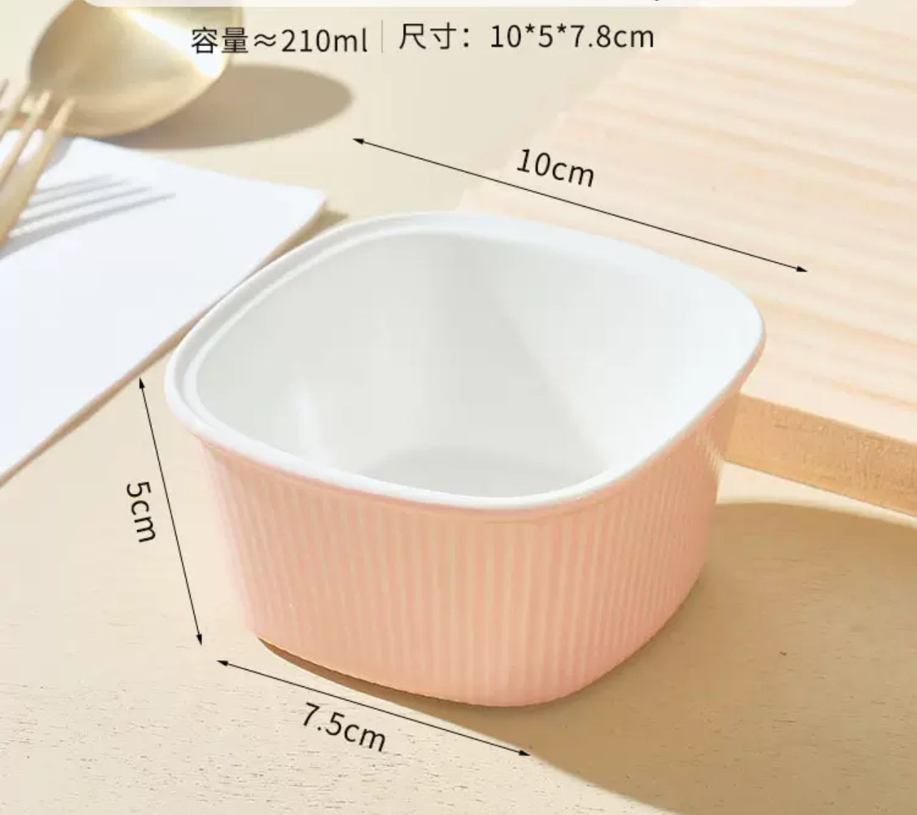 (READY STOCK)Baking Dessert Cake Caramel Pudding Bowl Ceramic Ramekins Soufflé Baking Cup Oven High Temperature