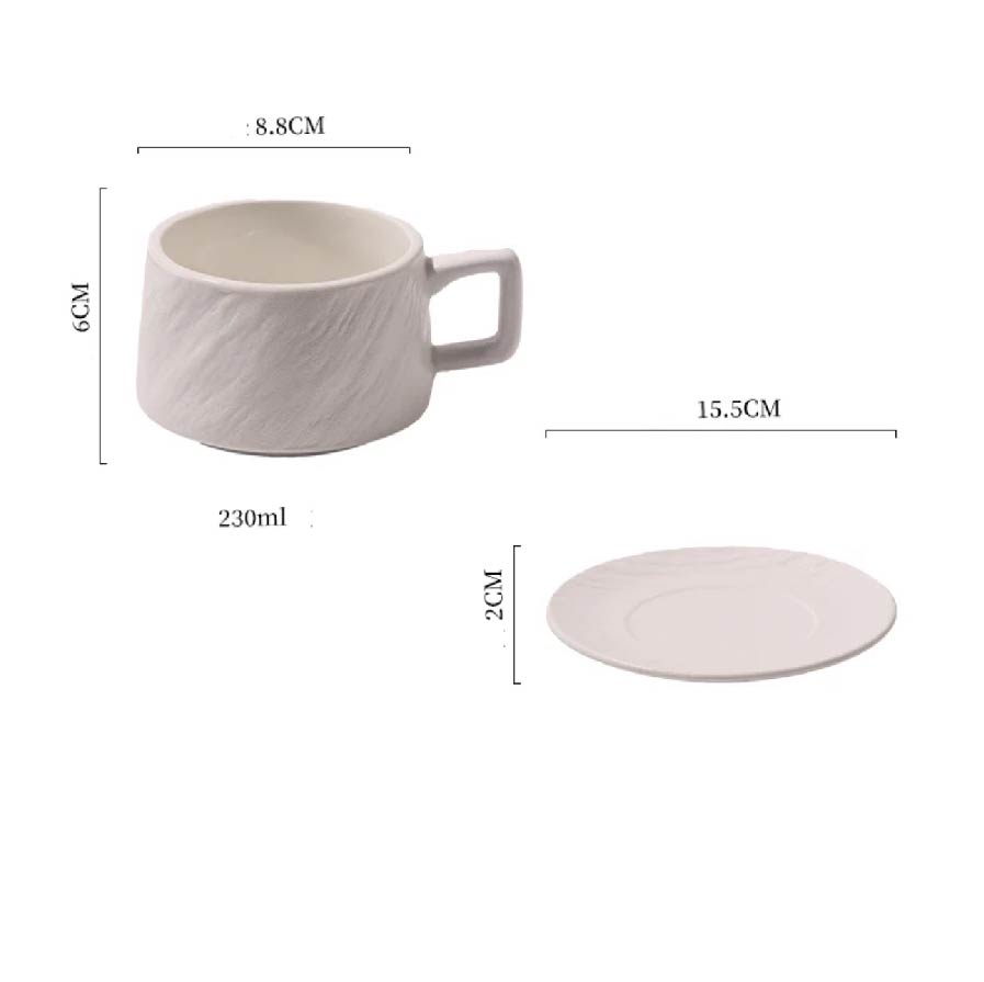 (READY STOCK)Coffee Tea Water Mug Latte Cup Handle 300ml Nordic Ceramic Japanese Style